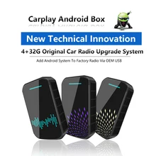 Carplay Wireless mit 4 + 32G Carplay ai box unterstützung android auto Spiegel Link Stecker und Spielen Für universal autos mit carplay