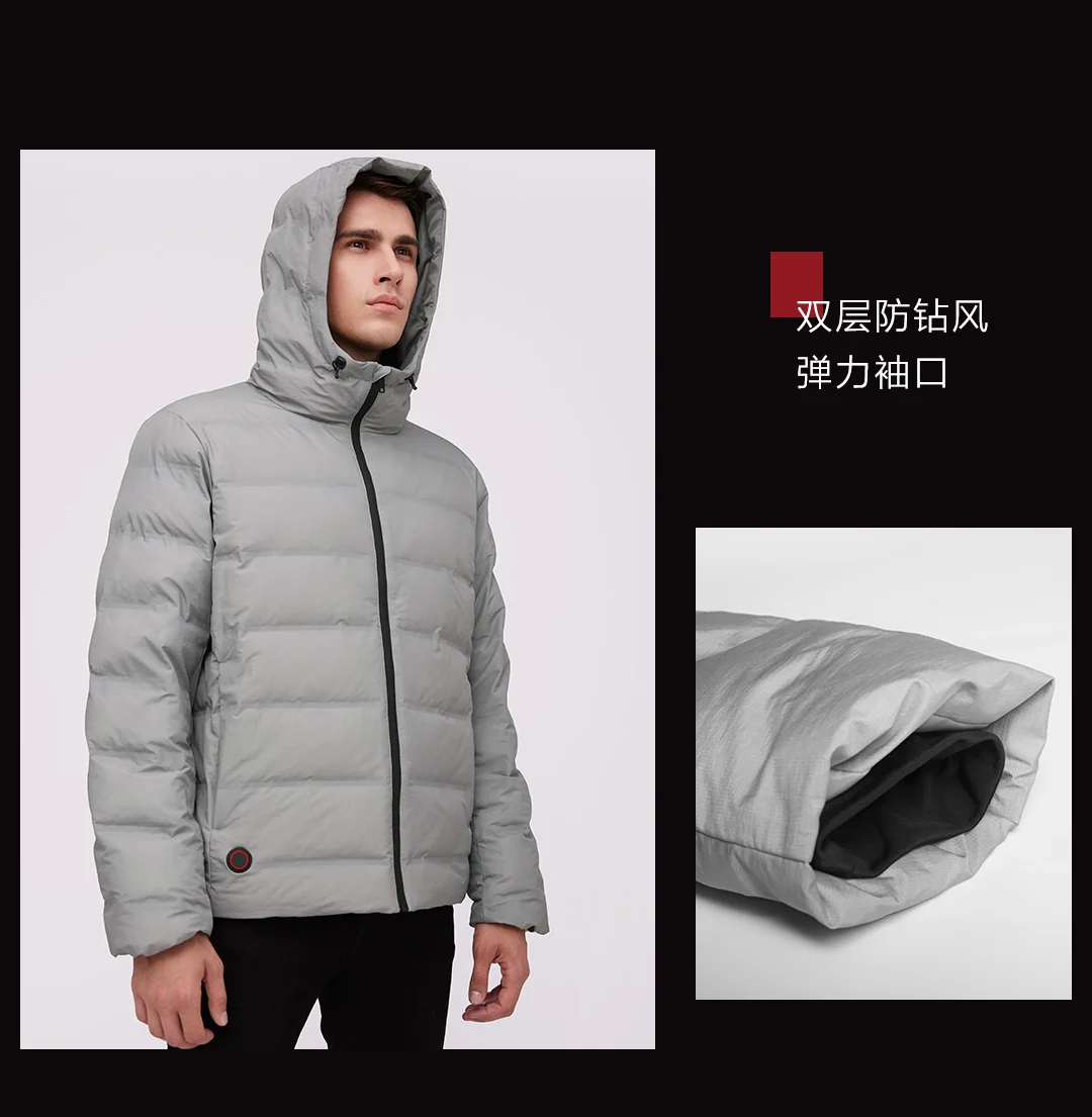 In Stocks New Xiaomi Cottonsmith Graphene temperature controlled heating down jacket Plug-in sustainable heating