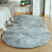 Противоскользящие домашние коврики и коврики для спальни, ковры для гостиной, овальные крашеные плюшевые мягкие ковры для дома A003B