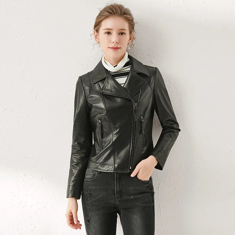 Осенне-зимняя Короткая Меховая куртка в стиле панк с лацканами bluza top mujer куртки chamarras de mujer jurken женская одежда пальто vestido - Цвет: black