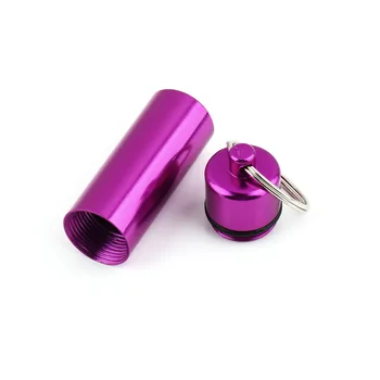 

1PC Pill Box Case Bottle Waterproof Aluminum Cache Drug Holder Container Keychain Medicine Box Health Care Hot sale