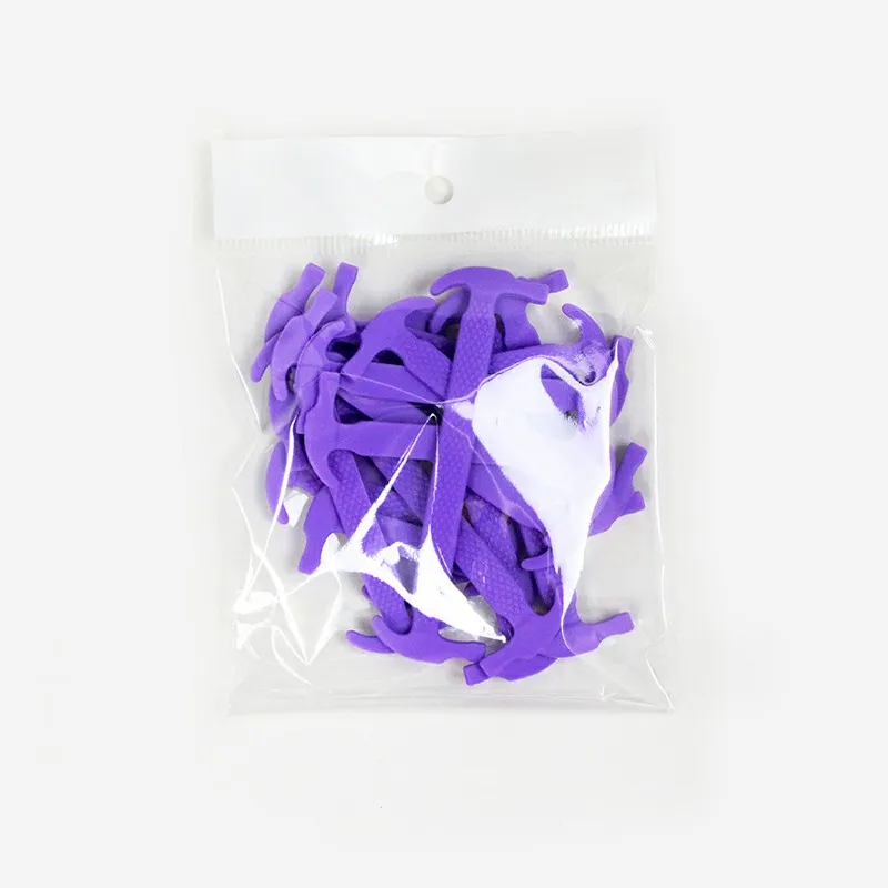 light purple 16x силиконовые эластичные плоские ленивые шнурки для обуви легко без галстука шнурки для детей взрослых Прямая - Цвет: light purple