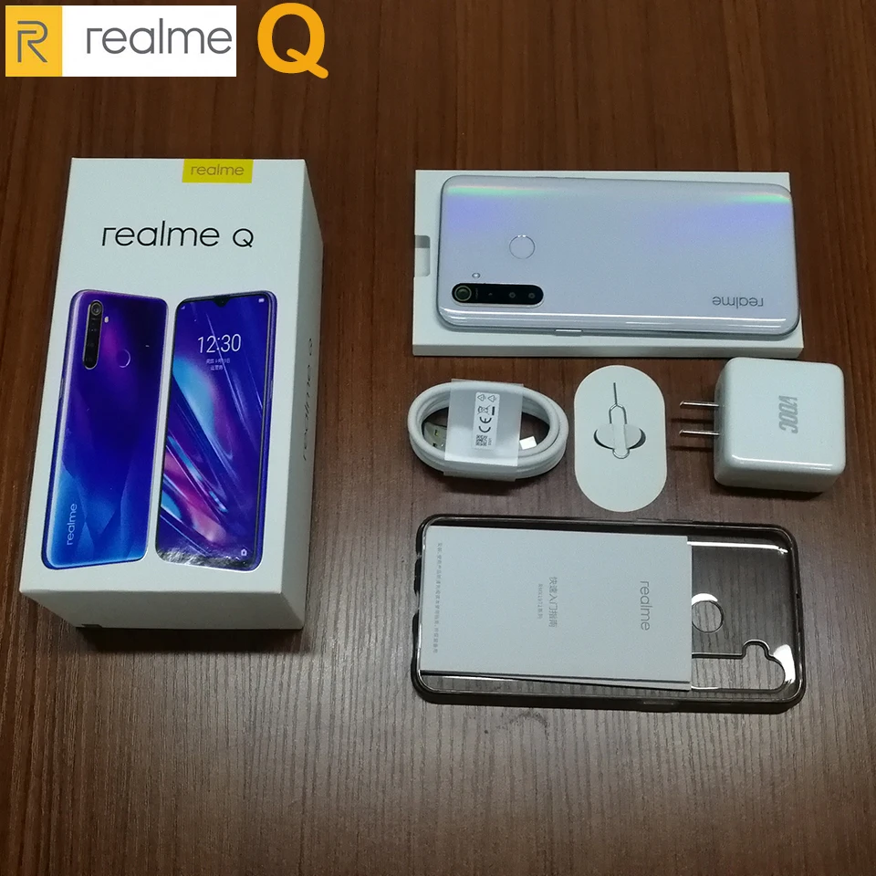 Смартфон realme Q, 8 ГБ ОЗУ, 128 ГБ, 6,3 дюйма, FHD+ Snapdragon 712, четыре ядра, 48мп, камера VOOC 3,0, 20 Вт, быстрое зарядное устройство для телефона