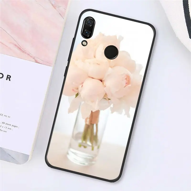 Elegant Pink Purple Peony Flower On the Vase 