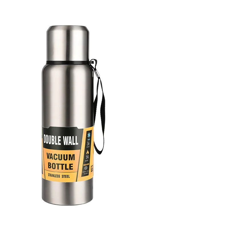 750/1000ML Outdoor Thermos Portable Large Capacity Insulated Cup Military Style Vacuum Flask Hot Wa