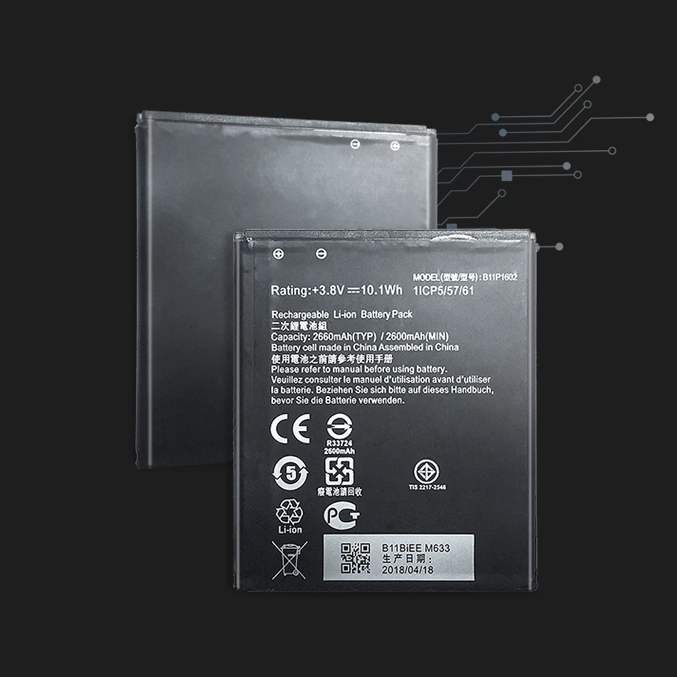 2660 мАч B11P1602 для ASUS Zenfone Go " ZB500KL X00AD X00ADC X00ADA Сменный аккумулятор для телефона литий-полимерный аккумулятор