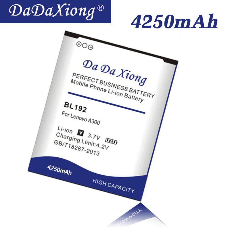 Аккумулятор Da Xiong 4250 мАч BL 192 BL192 Батарея для lenovo A300 A750 A590 A680 A529 A328T A338T A505E A388T A560 телефон Батарея