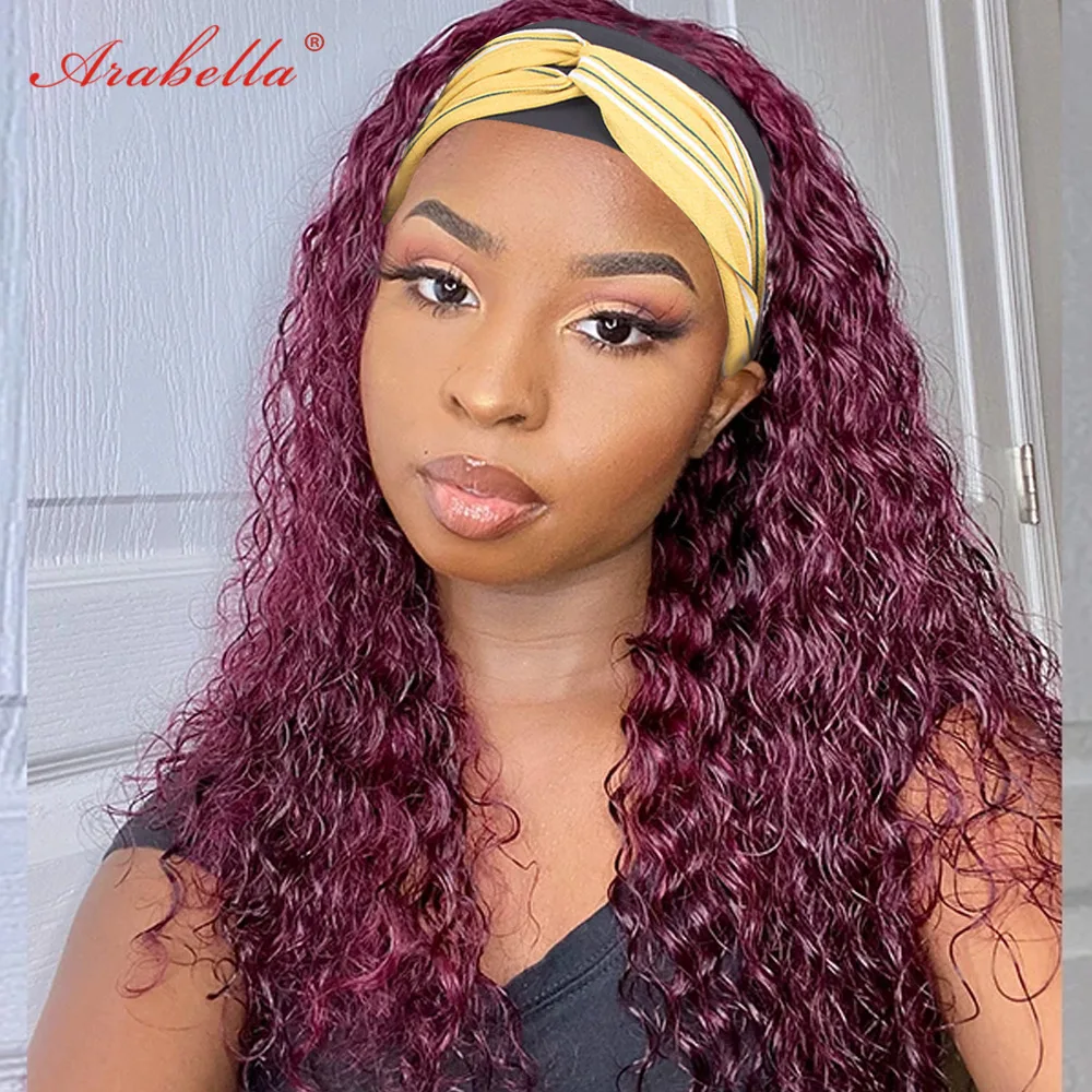 Headband Wig Deep Wave Human Hair Wigs For Black Women Easy to Install ARABELLA Hair Glueless Wig Curly Headband Wig Human Hair