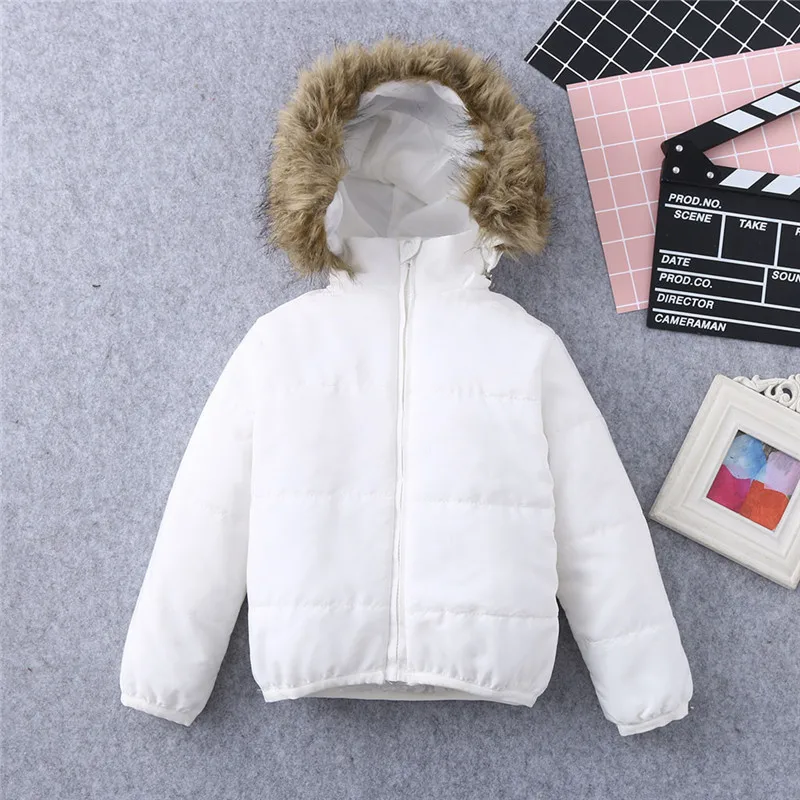 Kids Baby Toddler Boy Girl Warm Faux Fur Hooded Winter Jacket Coat Outerwear #3J24 (40)