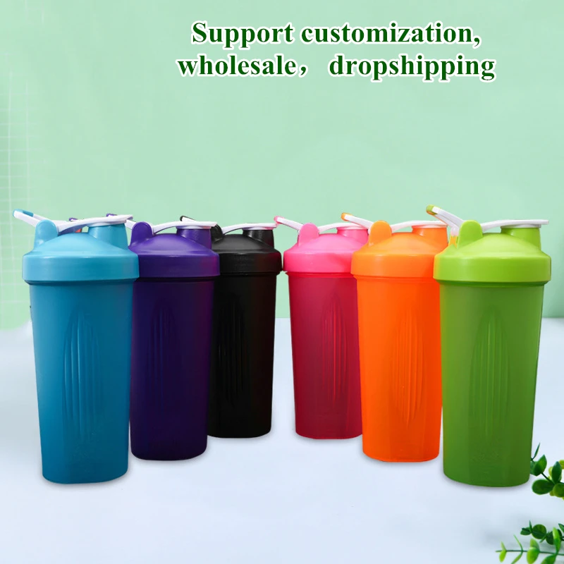 600ml Colorful Protein Powder Shaker Bottle Cup With Handle for Outdoor Sports Fitness Sports shaker