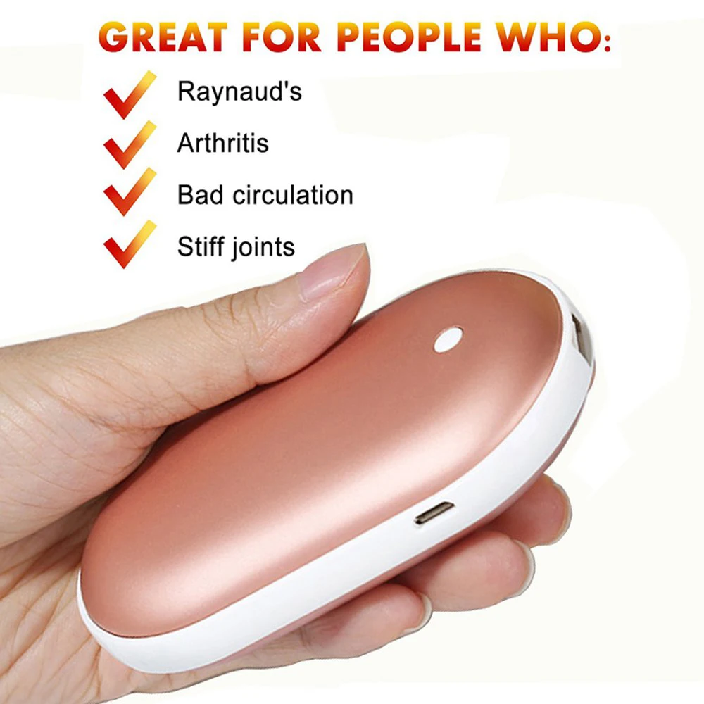 Портативный мини электрический подогреватель для рук 5200mAh 5V милый USB Перезаряжаемый подогреватель для рук для зимы