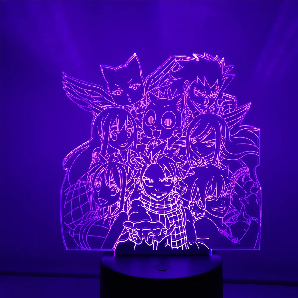 Anime Figures Fairy Tail 3d Led Night Lights Color Changing Natcu Lucy Toys Action Figma Model Lampara Decor Home Juguetes Doll Action Toy Figures Aliexpress