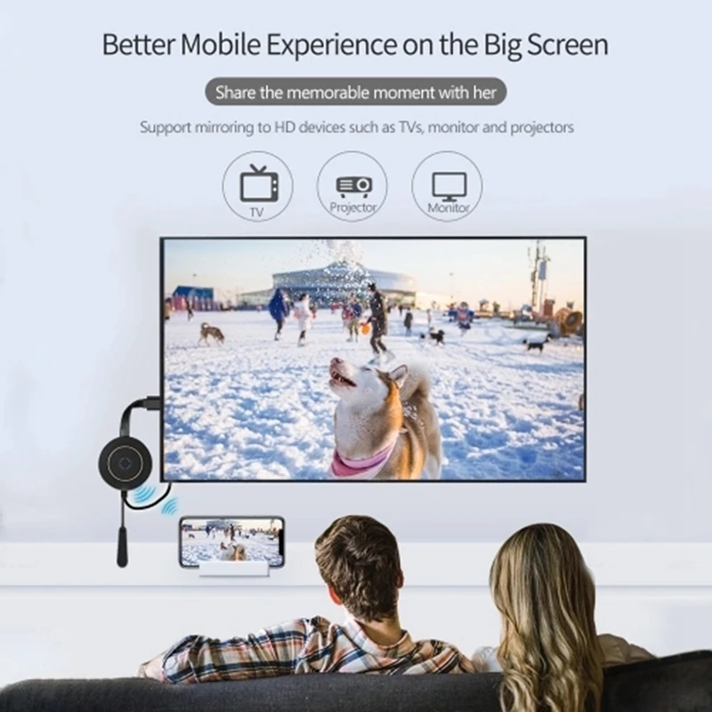  Mirascreen G10 2.4G / 5G WiFi Display Dongle Receptor HD Screen Mirroring DLNA Miracast Airplay Par