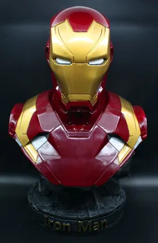 

[Funny] Large size 36cm The Avengers hero Iron man MK46 Coloring resin figure statue toys Collection model desk Ornaments gift