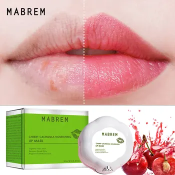 3PCS Lip Mask Night Sleep Maintenance Moisturizing Lips Balm Cherry Flavor Nourish Relieve Dryness Protect
