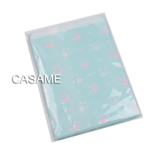 25pcs treat Candy Bag Chevron Polka Dot Bags Kraft Paper Bags Wedding Birthday New Year Party Favors Supplies Gifts Bags Blue stars
