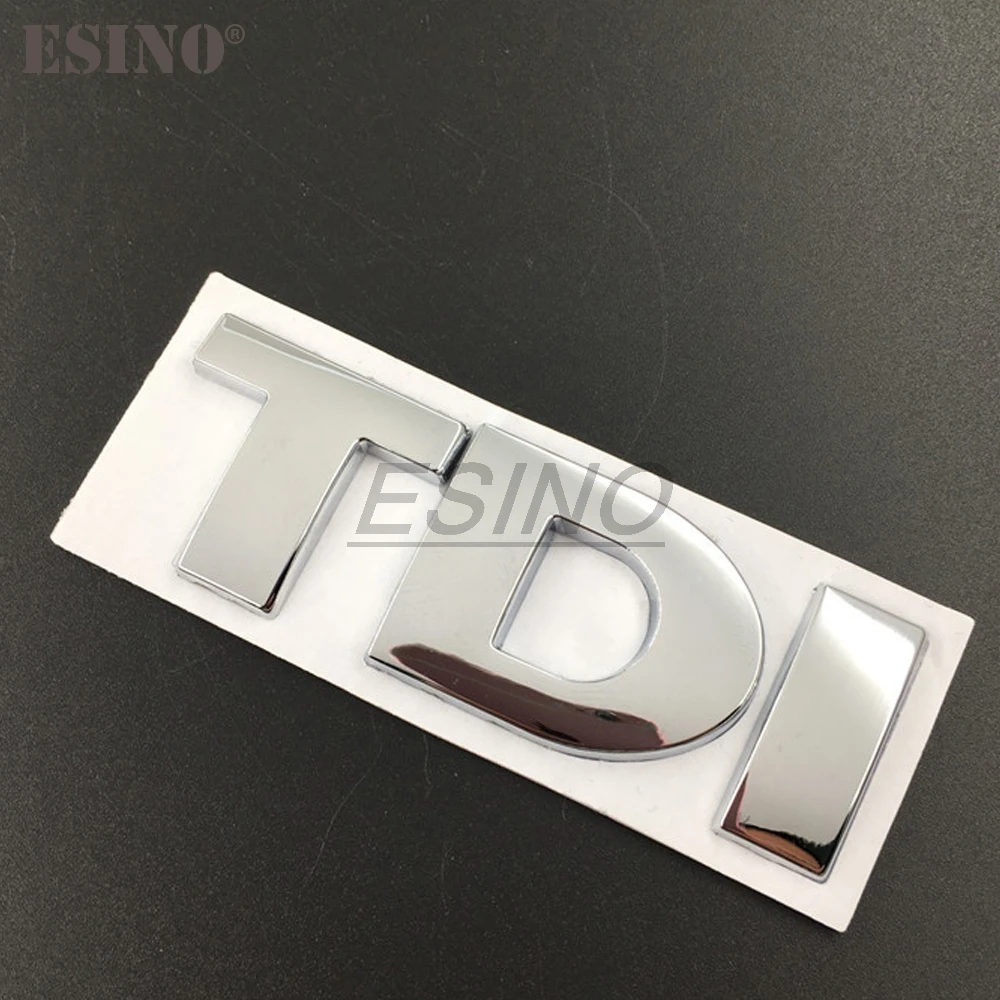 3D TDI Turbo Direct Injection Car Trunk Zinc Alloy Emblem Rear Body Tailgate Accessories Adhesive Styling Badge For Volkawagen