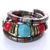 Women  Fashion Bracelet Jewelry Silver Color Faux  Boho Adjust Bangles Charm Chic Beads Bracelets 6