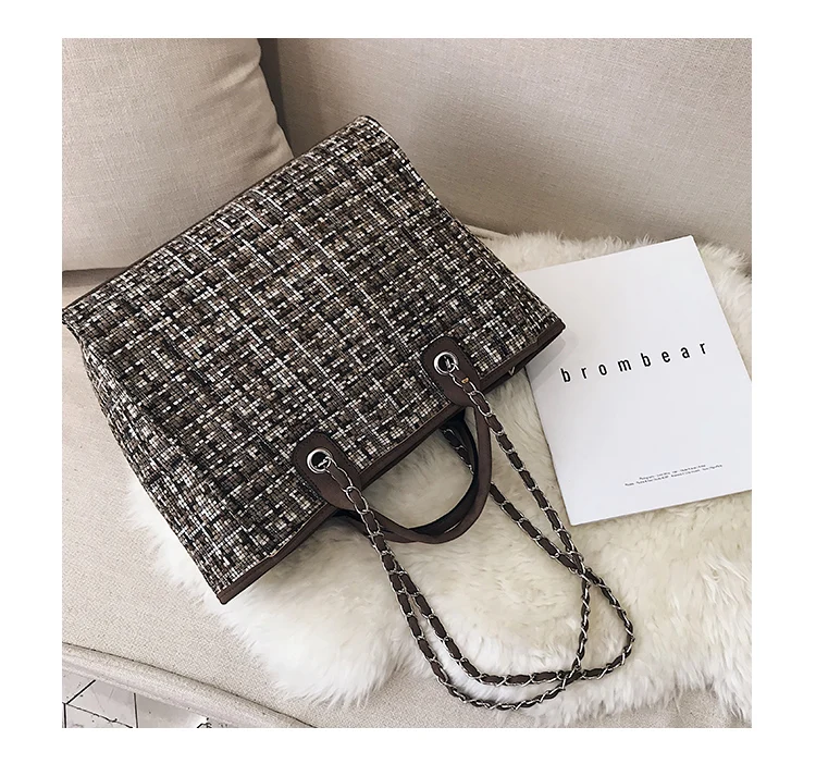 Fashion Women's Casual Hand Tote Bag Large Size Shopping Bag Wool Leisure Shoulder Bag Big Trendy Travel Bag Handbags Women