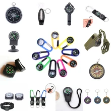 Компас Свисток спасательный многофункциональный мини-брелок для кемпинга на открытом воздухе Туризм поиск пути термометр полезное снаряжение