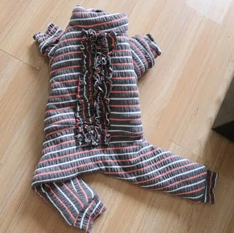 Для домашних любимцев собак Зимний Одежда Щенок Теплый комбинезон куртка утолщенный двухслойный хлопок для маленьких собак четыре фута пальто Чихуахуа Пудель - Цвет: As Shown