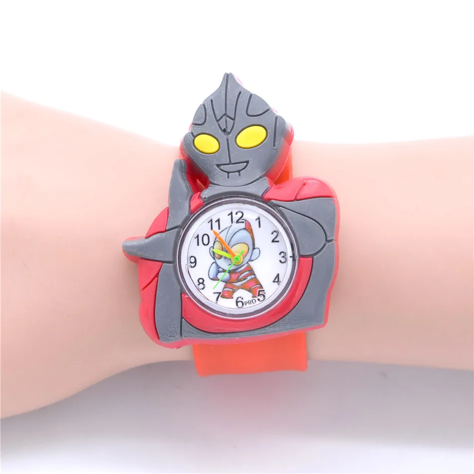 Крутые детские наручные часы для мальчиков, мультяшный герой, стильные игрушки, часы с резиновым ремешком, кварцевые часы - Цвет: UItraman Watches