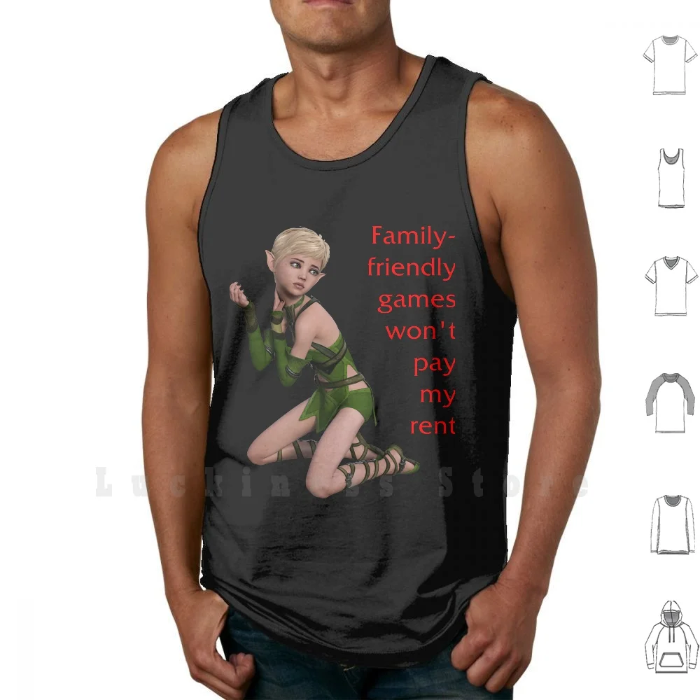 Gamer Paying Rent Funny Sexy tank tops vest 100% Cotton Video Game Computer Gift For Player Electronic | Мужская одежда