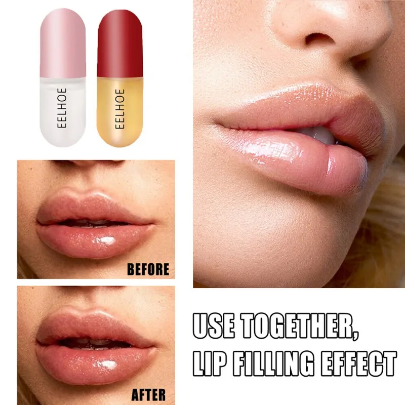 Plump Lips Lip Care Essence Natural Moisturizer Lip Enhancer for Fuller Beautiful Fuller Moisturized Clear Lip Oil