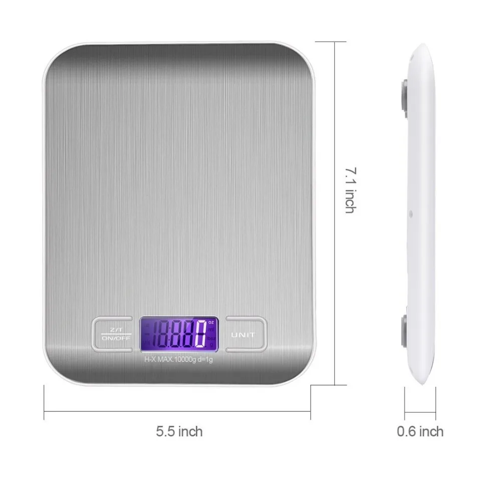 Household Kitchen scale 5Kg/10kg 1g Food Diet Postal Scales balance Measuring tool Slim LCD Digital Electronic Weighing scale