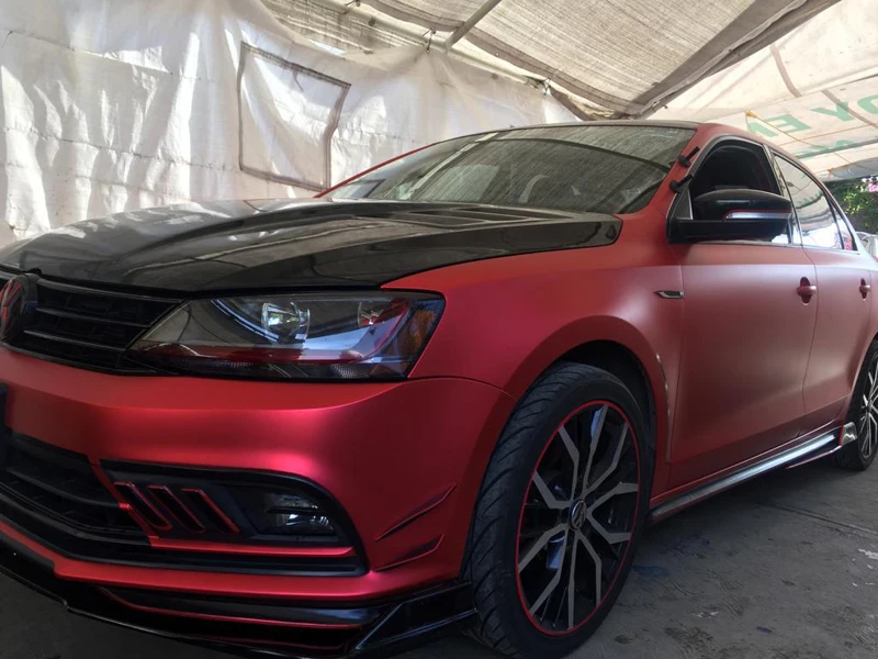 Red Matt Metallic Vinyl Wrap Sticker