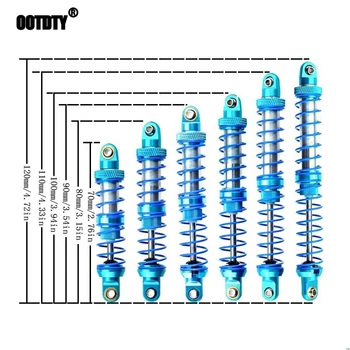 

Oil Adjustable 80mm 90mm 100mm 110mm 120mm Metal Shock Absorber Damper for 1/10 RC Car Parts Truck Crawler Axial SCX10 TRX4 D90