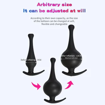 Super Long Anal Plug Inflatable Huge Butt Plug Vagina Anus Expansion Prostate Massage Ass Dilator Anal Sex Toys For Men Women 2