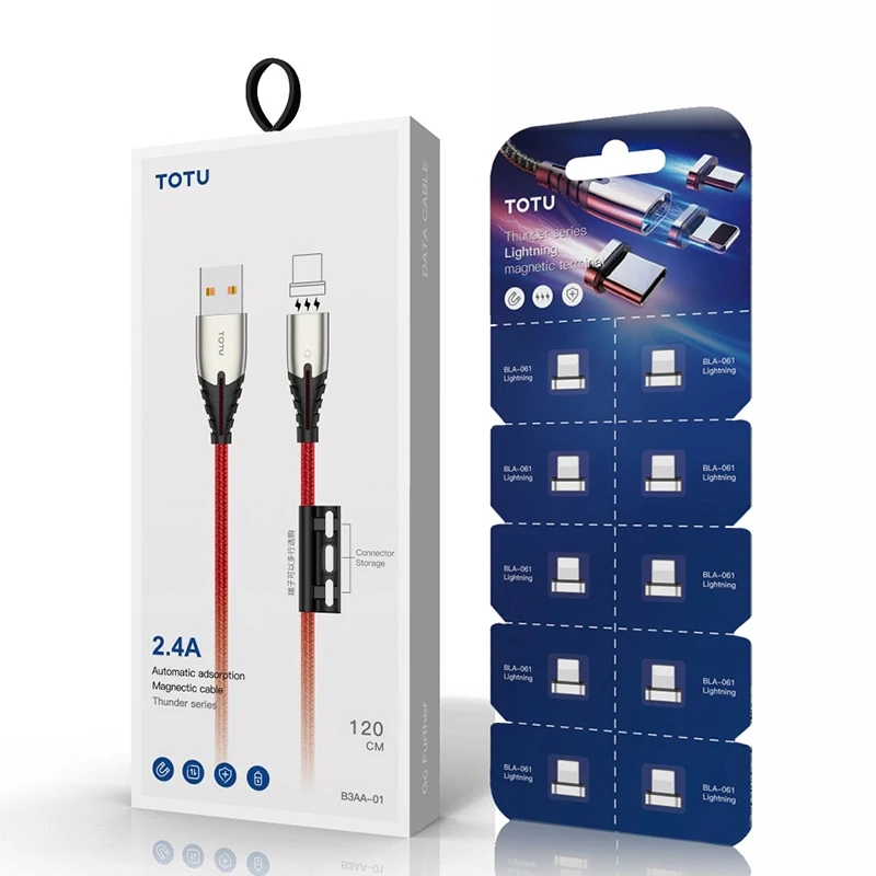 Кабель для зарядки с автоматической адсорбцией TOTUDESIGN BMA-027 Thunder Series Micro USB, длина: 1,2 м
