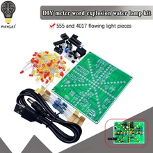 Fogos de artifício vermelho amarelo duplo cor piscando luzes kit diy estroboscópio ne555 + cd4017 prática eletrônica kits de aprendizagem peças suíte