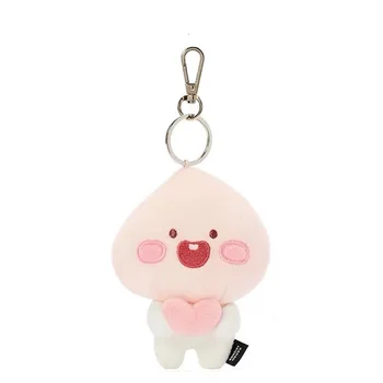 

LTV Cartoon Cute Doll Keychains APEACH Bobbin Peach Plush Bag Key Chain Fashion Bag Pendant Pendant Lovers Gift Key Ring