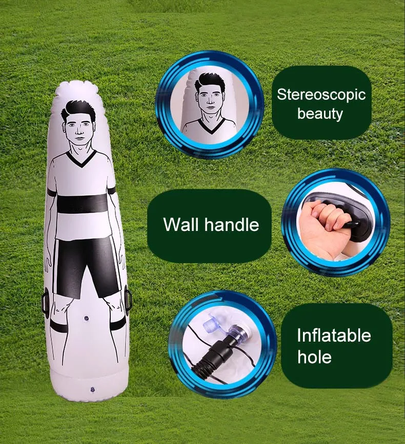 

1.75m Adult Children Inflatable Football Training Goal Keeper Tumbler Air Soccer Train Dummy SEP99
