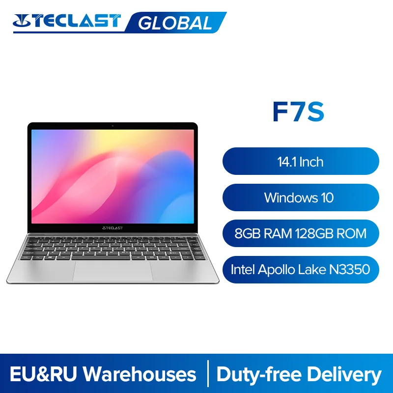 Teclast F7S 14,1 portátil 1920x1080 IPS portátil 8GB RAM 128GB ROM SSD ranura Windows Intel Apollo Lake Dual Wifi computadora delgada