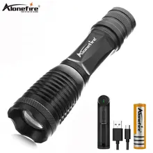 AloneFire E007 CREE XML T6 L2 U3 V6 светодиодный тактический фонарь с зумом, прожектор, фонарь для кемпинга, фонарь AAA 18650, перезаряжаемый аккумулятор