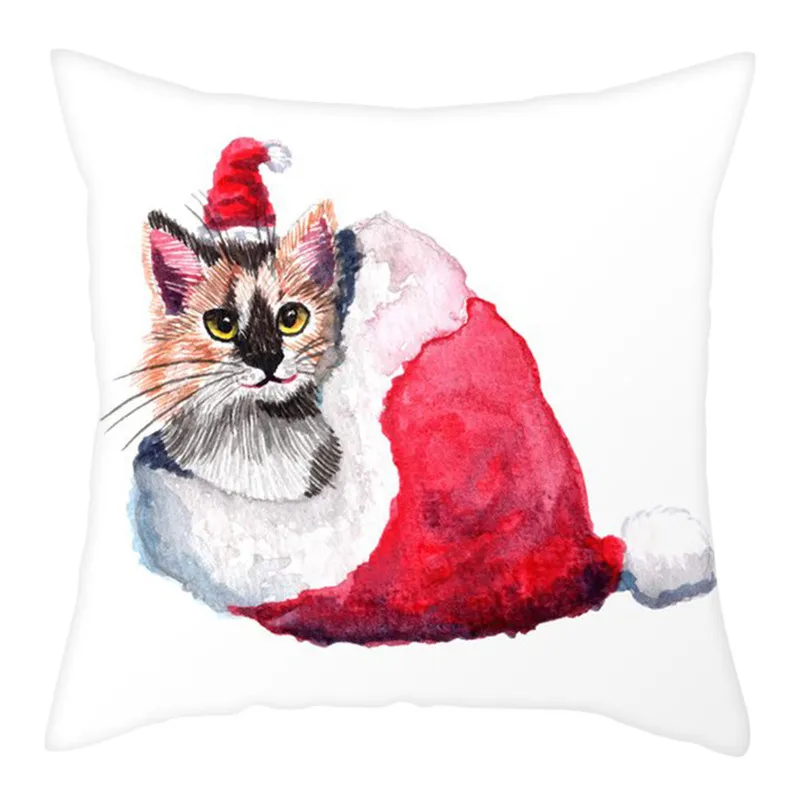 Чехол для подушки Fuwatacchi Cute Cats Pets Anilmals фото наволочка домашнего дивана