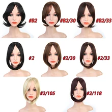 LangMo средняя часть волос челка клип на наращивание волос топ волосы челка парик Синтетический зажим для женщин поддельные волосы