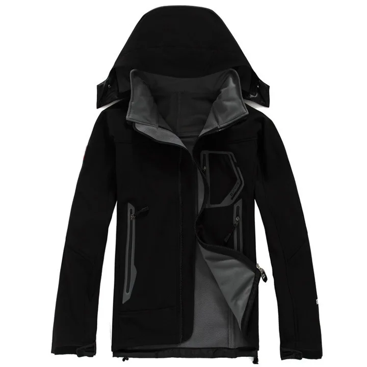 От производителя, Мужская мягкая флисовая куртка для занятий спортом на открытом воздухе, мягкая куртка-дождевик, однослойная левая нагрудная сумка