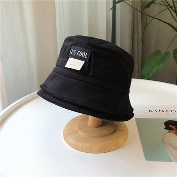 

Fisherman hat female spring and summer outdoor sunscreen sun hat letter embroidery hat