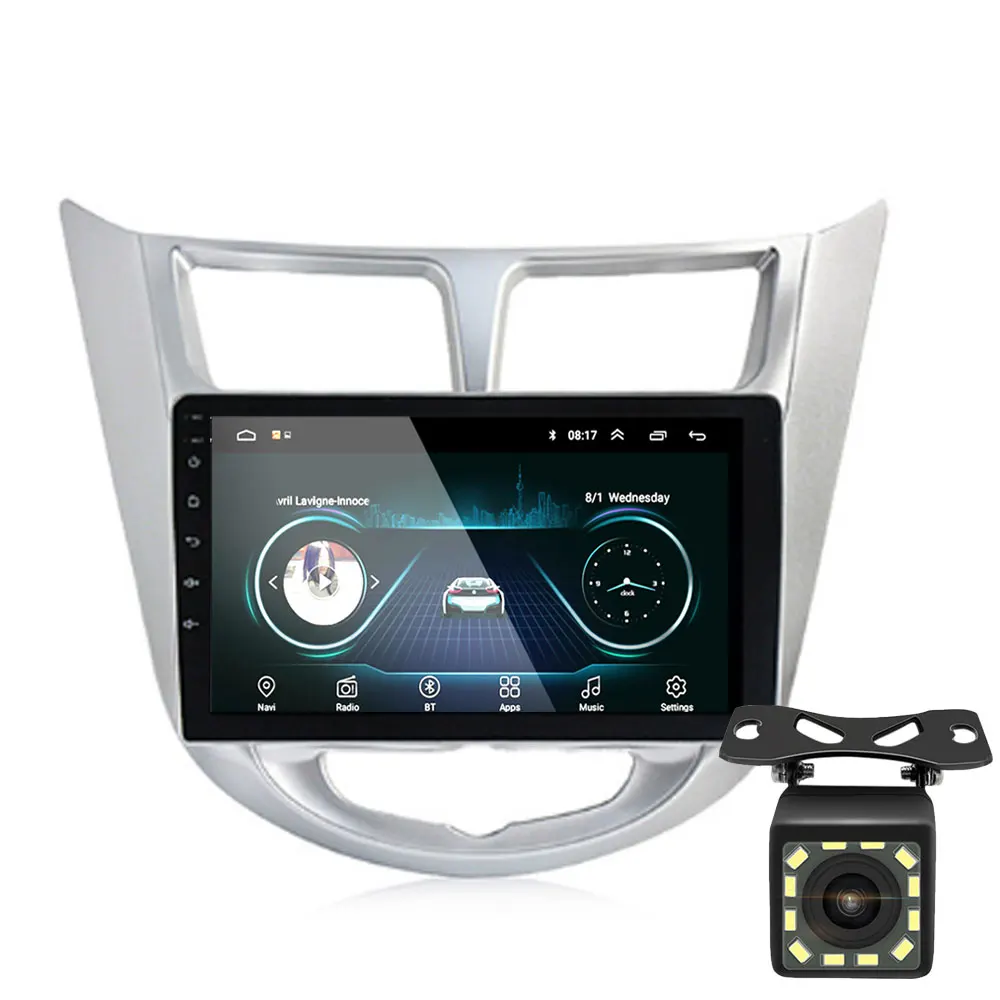 

9''2 din Android 8.1 car DVD player for modern Solaris accent Verna 2011-2016 radio recorder Gps WIFI usb DAB+ audio