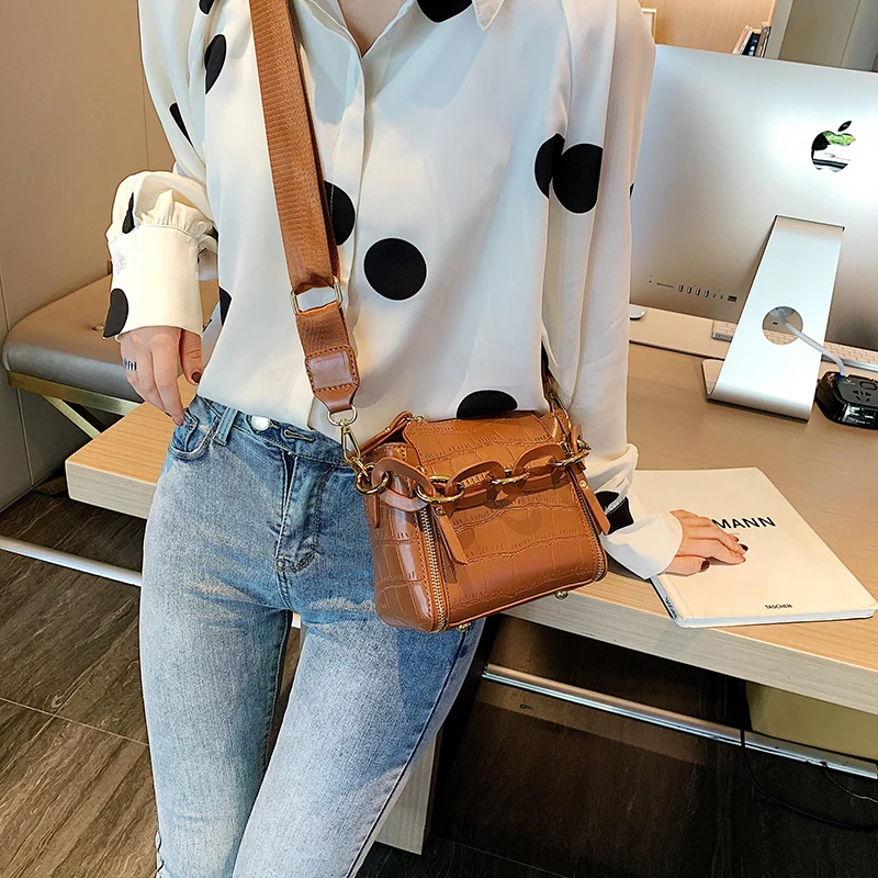 

Vintage Small Square Bags For Women 2019 New Quality PU Leather Designer Handbag Stone Pattern Female Shoulder Crossbody Bags