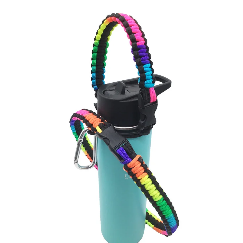 Paracord Handle with Shoulder Strap for Hydro Flask and Other Wide
