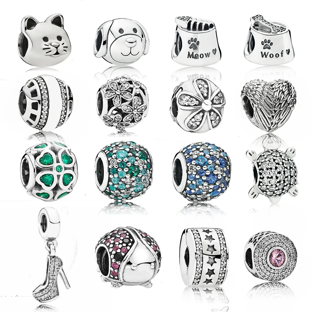 

Curious Cat Charm Bead 100% Real 925 Sterling Silver Curious Cat Charms Beads Fit Original Bracelet Diy Jewelry