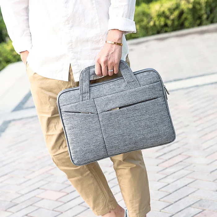 16in Men Simple Briefcase Oxford Cloth Waterproof Wear-resistant Laptop Bag-OPK
