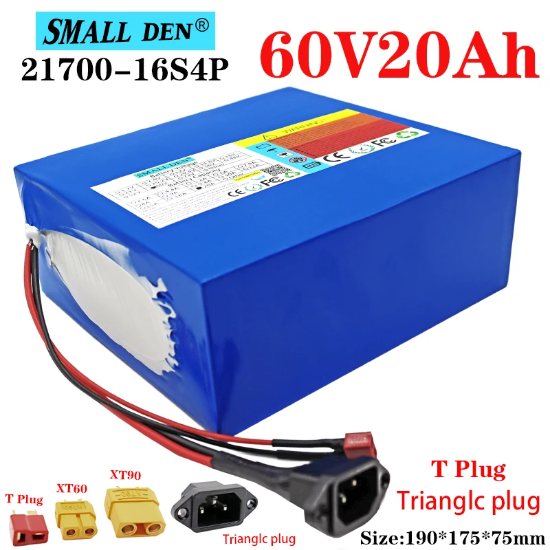60V 20Ah 21700 lithium ion battery pack 1000-2500W electric bicycle motorcycle scooter built-in 40A BMS | Электроника
