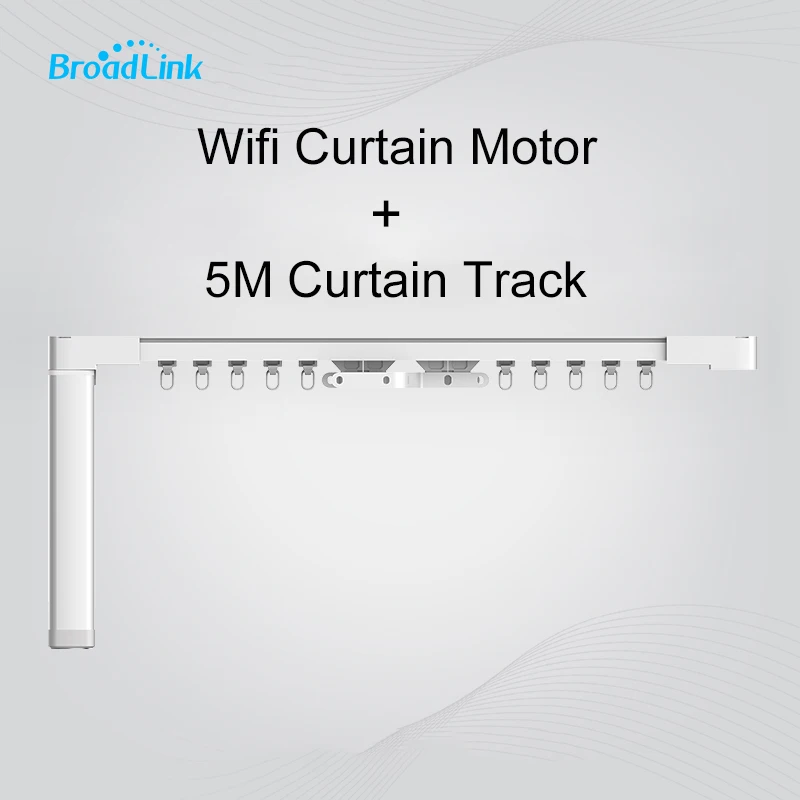 Broadlink CM WiFi электронный 45 Вт шторный двигатель + 5 м алюминиевая направляющая для