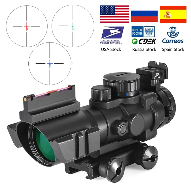 4x32 Acog прицел 20 мм ласточкин хвост рефлекторная Оптика прицел тактический прицел для охотничьей винтовки страйкбола снайперская Лупа|scopes for hunting|riflescope hunting scopehunting scopes | АлиЭкспресс